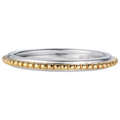 L'or Ring in Platinum and 18 Karat Yellow Beaded Gold