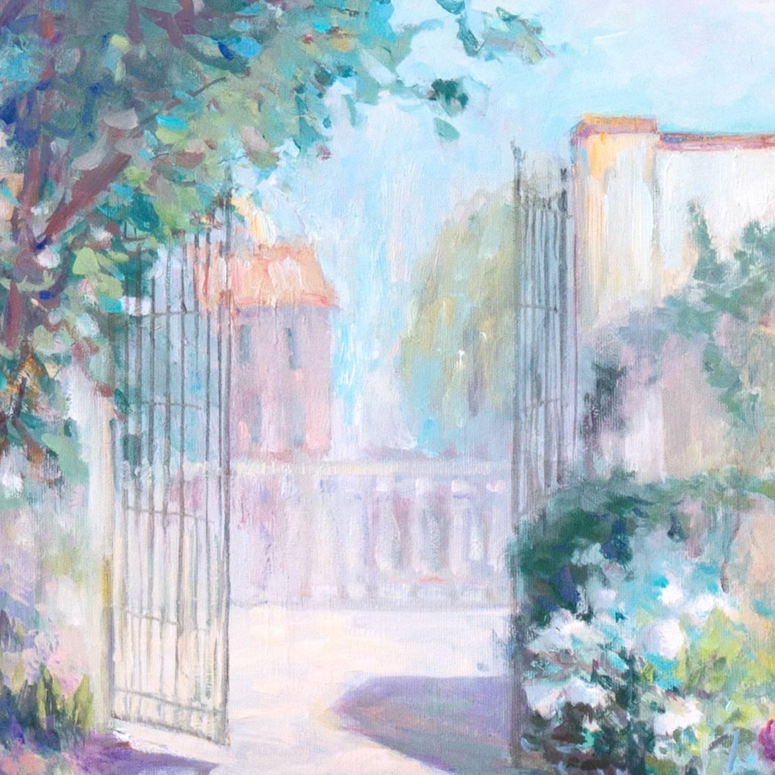 'Private Garden', Large American Impressionist oil, Hawaii, Australia, Seattle For Sale 1