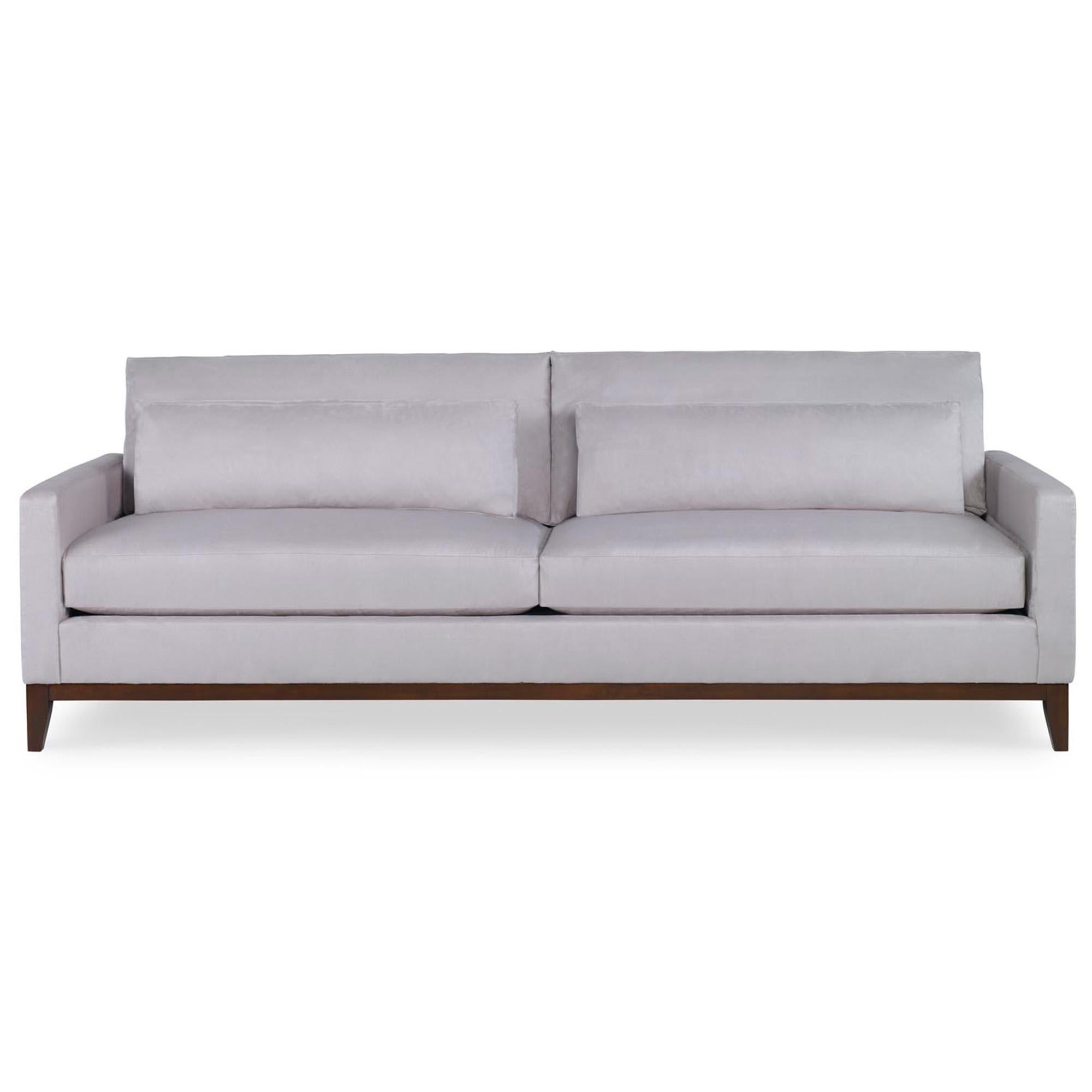 Lorane sofa (DS3301-1) in Kravet 23956.11 with hickory finish on the base and legs. Featuring two back cushions over two seat cushions, and two kidney pillows. Made in the USA.

Ready to ship.