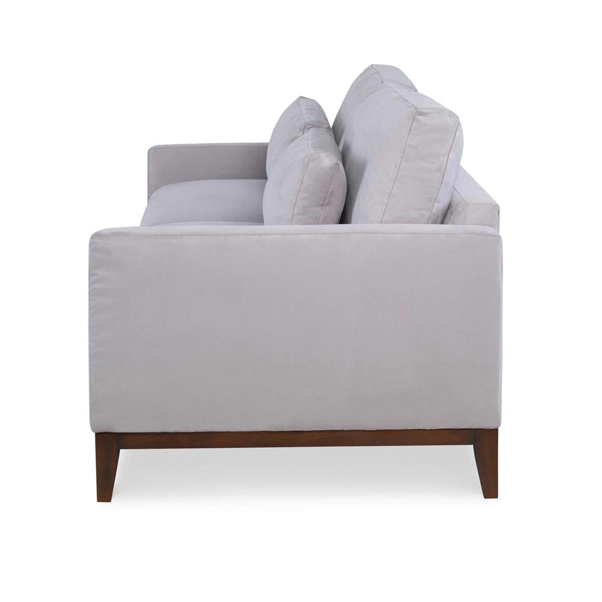 Modern Lorane Sofa in Sterling by CuratedKravet