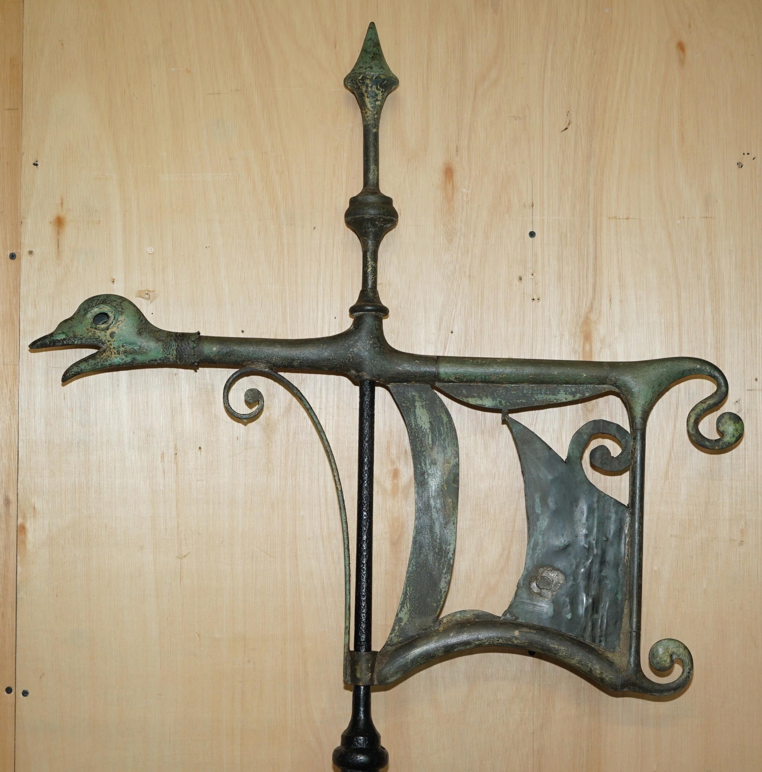 Royal House Antiques

Royal House Antiques is delighted to offer for sale this super rare and highly collectable 17th century weather vane which by repute came from Lord Chief Justice Jeffries house chimney, he was the 1st Baron 1645-1689

Please