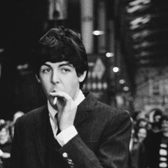 The Beatles, Paul McCartney and George Harrison at Marylebone Station