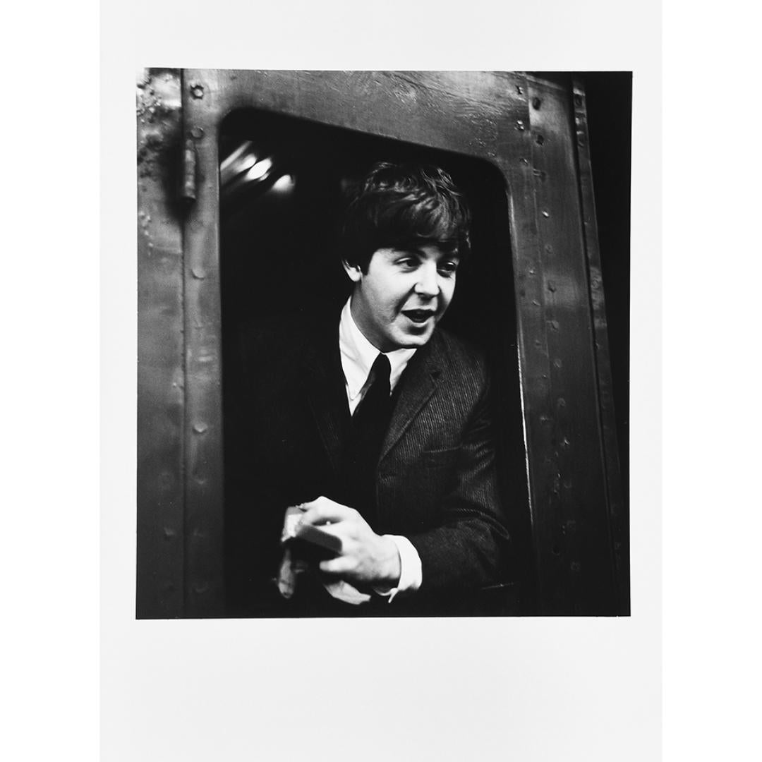Lord Christopher Thynne Portrait Print - The Beatles, Paul McCartney on a train at Marylebone Station