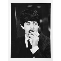 Vintage The Beatles, Paul McCartney smoking at Marylebone Station