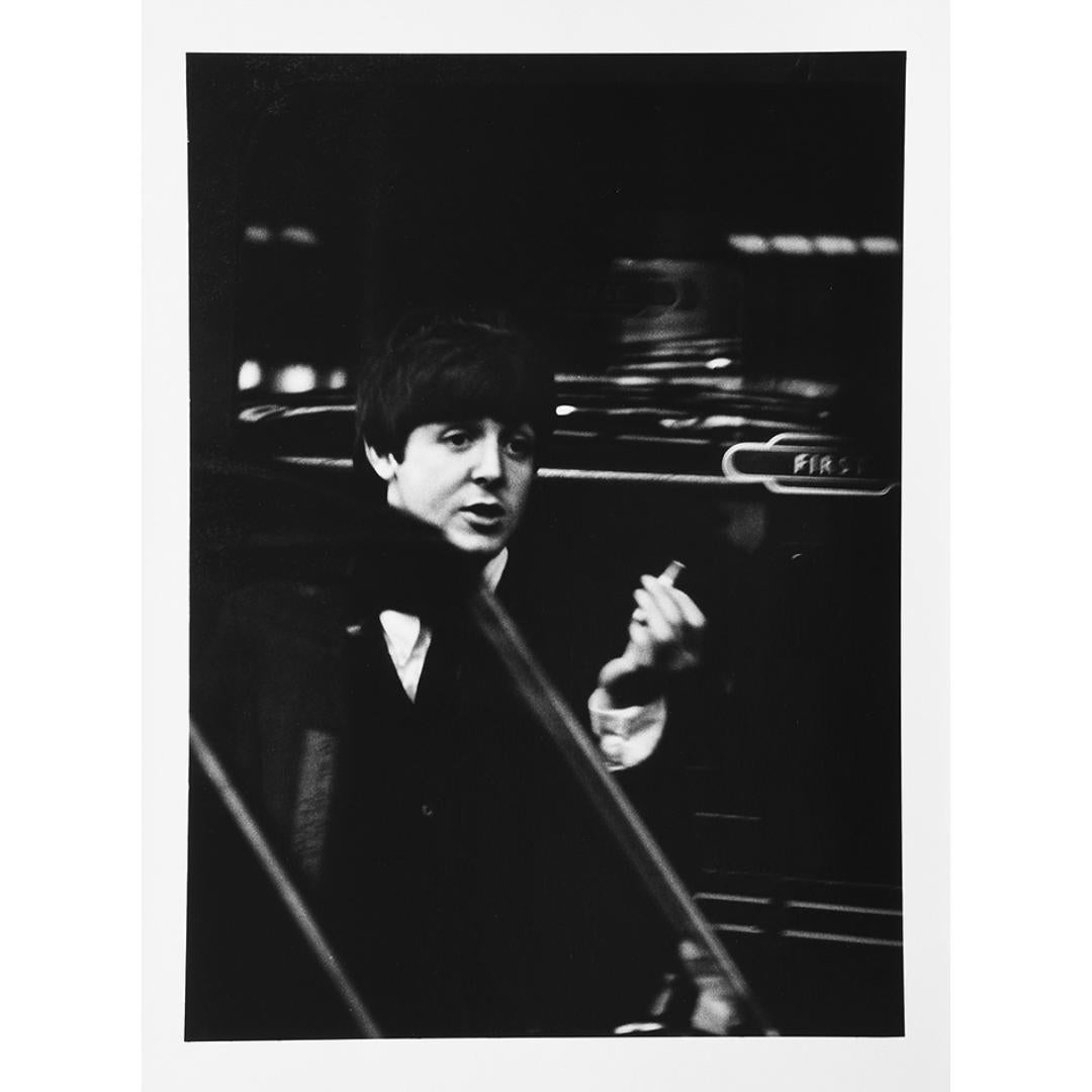 Lord Christopher Thynne Portrait Print - The Beatles, Paul McCartney with a cab at Marylebone Station