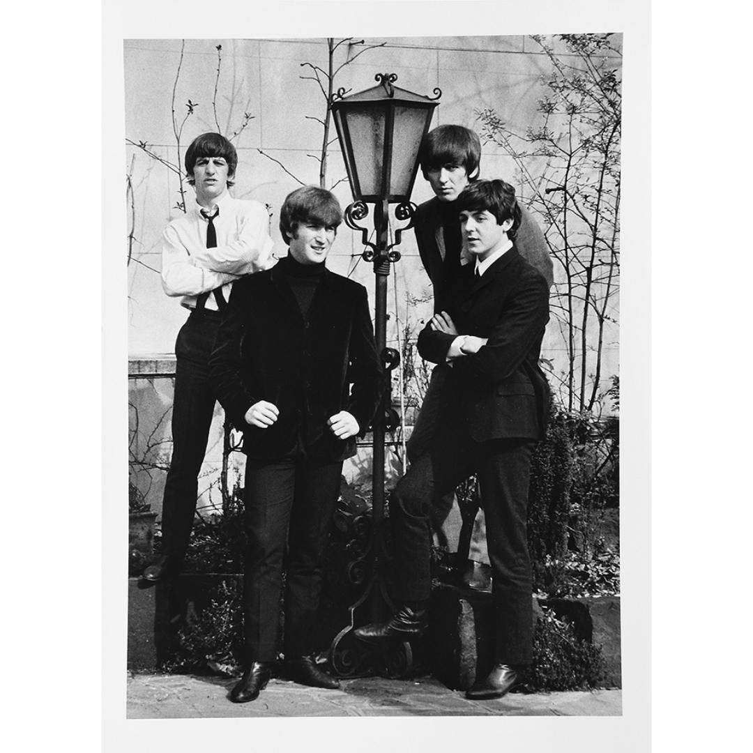 Lord Christopher Thynne Portrait Print - The Beatles in the walled garden of Les Ambassadeurs Club, Mayfair II