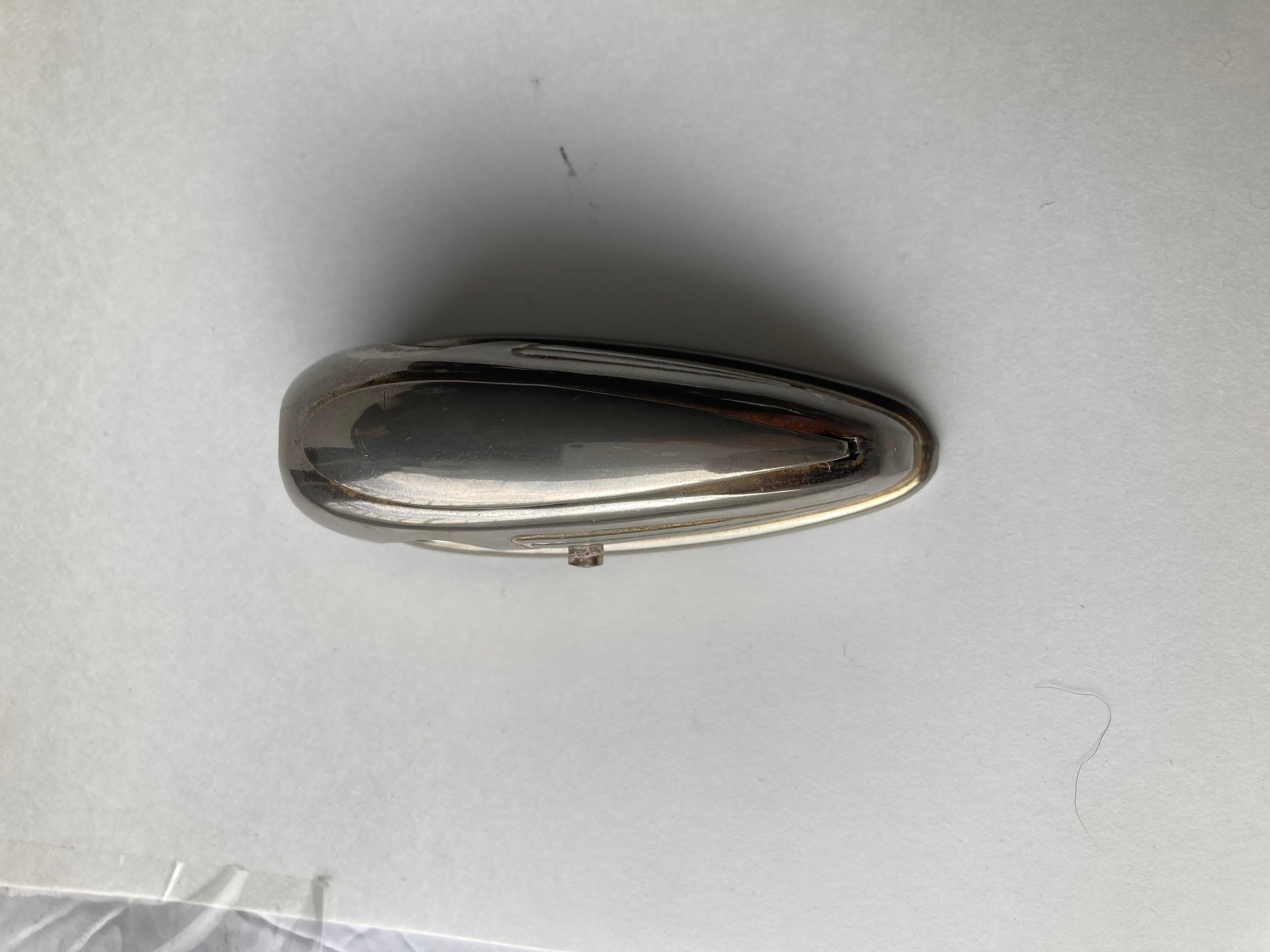 Lord Cigar Cutter, Germany, Art Deco Streamline, Chrome and Gold Wash In Good Condition In Los Angeles, CA