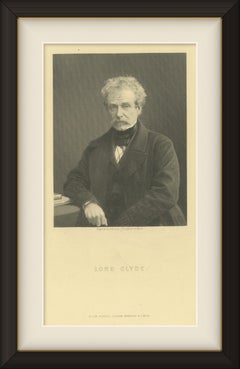 Lord Clyde, Commander in Chief in India, Antique Engraved Portrait