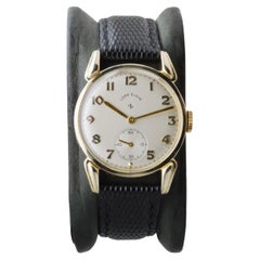 Lord Elgin Gold Filled Art Deco Watch with Flawless Original Dial 1940's