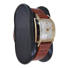 Lord Elgin Yellow Gold Filled Art Deco Automatic Watch, circa 1950s