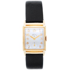 Lord Elgin Yellow Gold Vintage Manual Wristwatch, circa 1950s