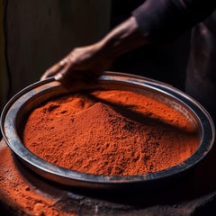 Ahmedabad 151209-45 (Indien, Gewürz, Straßenmarkt, lebhaft, orange, 30% Rabatt)