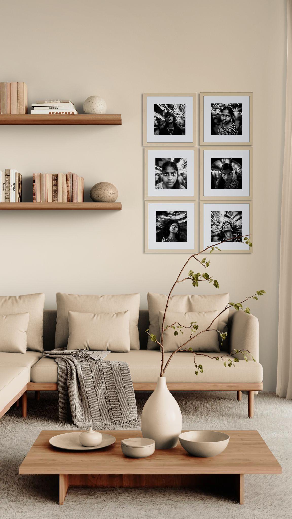 Ahmedabad Portraits - FRAMED SET OF 6 (India, B&W, Street Photos, 30% OFF) For Sale 4