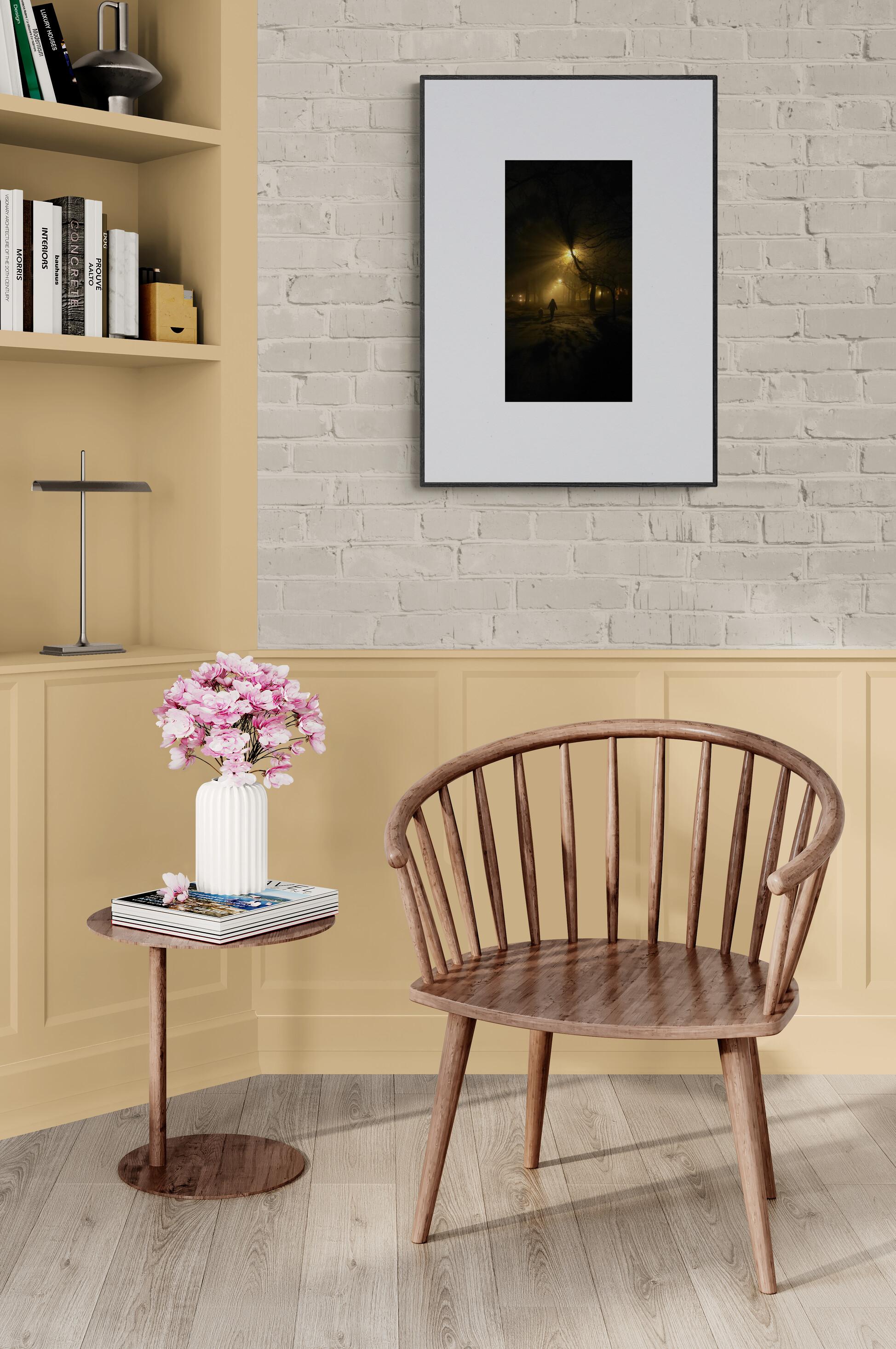 Nebliger Abendspaziergang (Verzaubert, Dämmerung, Mystisch, ~41% OFF) (Schwarz), Figurative Photograph, von Lord Fauntleroy
