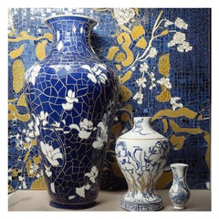 Melanie Sherman 240522-133 (Keramik, Mosaik, Griechisch, Blau, Weiß, Gold, ~40 OFF)