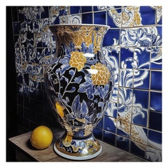 Melanie Sherman 240522-149 (Keramik, Mosaik, Griechisch, Blau, Weiß, Gold, ~40 OFF)