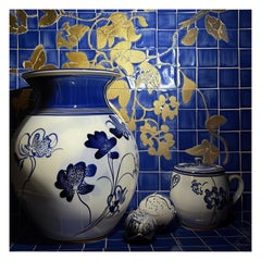Melanie Sherman 240522-213 (Keramik, Mosaik, Griechisch, Blau, Weiß, Gold, ~40 OFF)