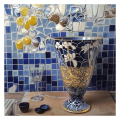 Melanie Sherman 240522-23 (Keramik, Mosaik, Griechisch, Blau, Weiß, Gold, ~40 OFF)