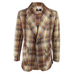 Lord John of Carnaby Herren Vintage Karierter Seersucker Blazer Jacke, 1960er