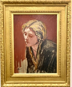 English 20th century portrait of a blond haired young girl, Carmen, circa 1932