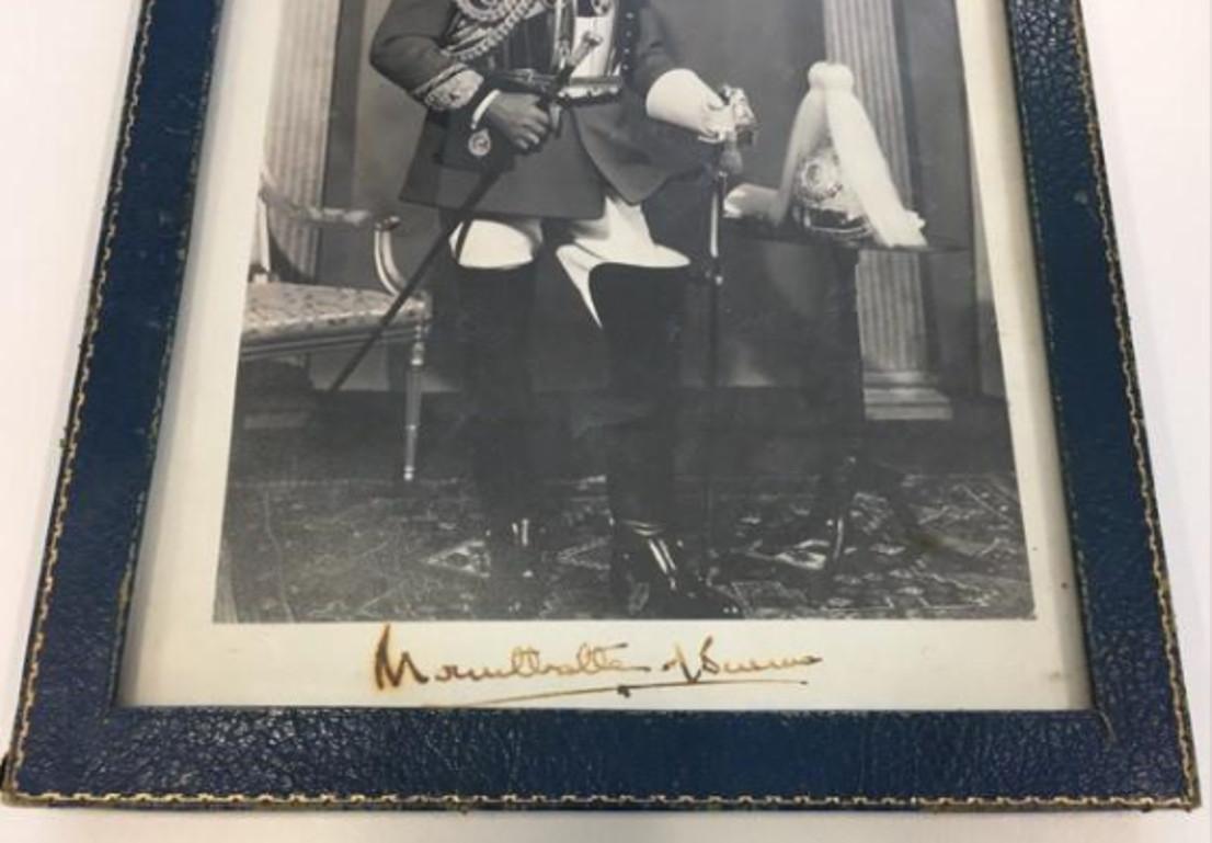 Lord Mounbatten Signed Photograph in Frame In Fair Condition In Jersey, GB