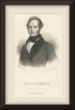 Lord Palmerston, Prime Minister, Antique Engraved Portrait