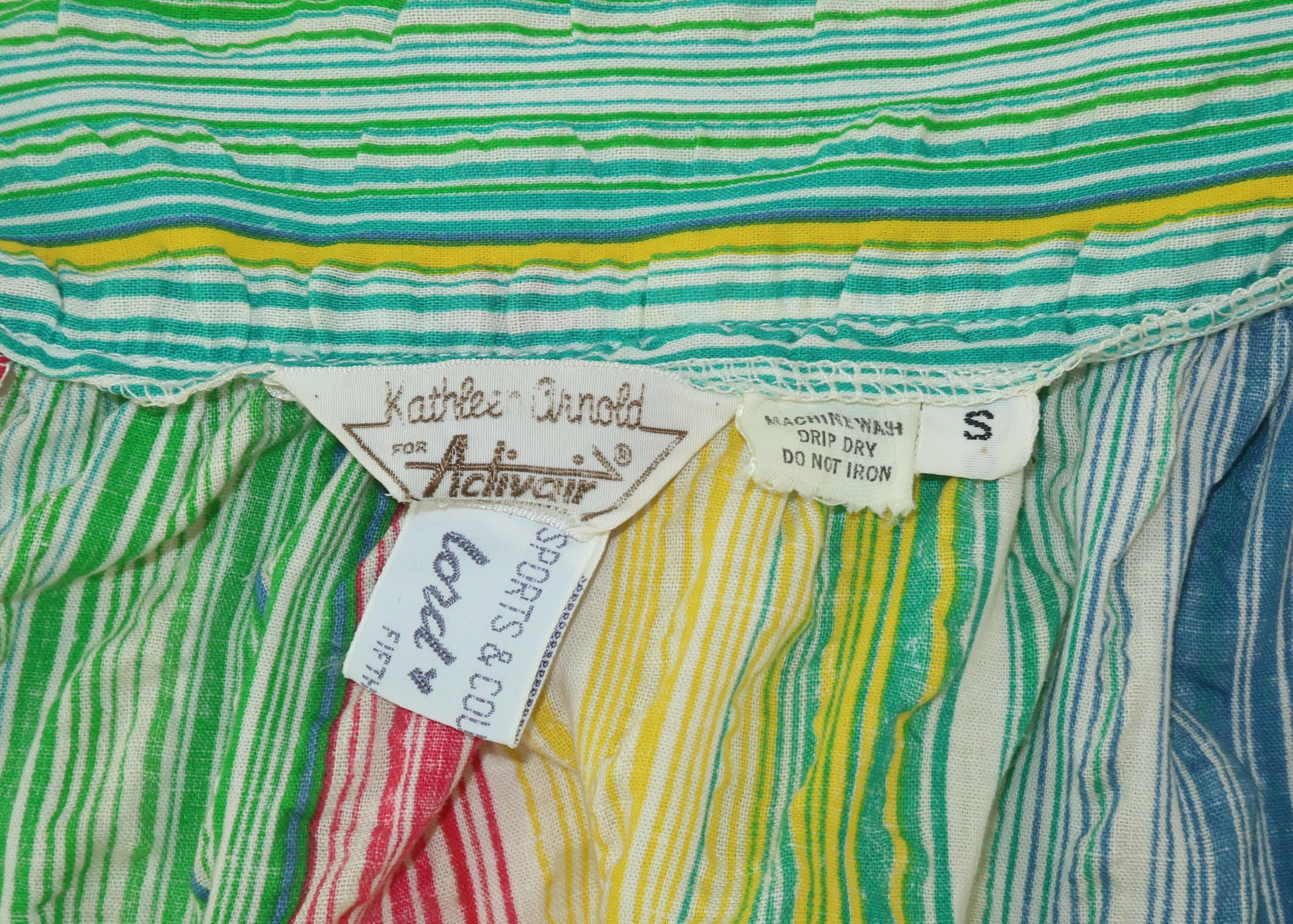 Lord & Taylor Maxi Seersucker Striped Wrap Skirt, 1960’s 2