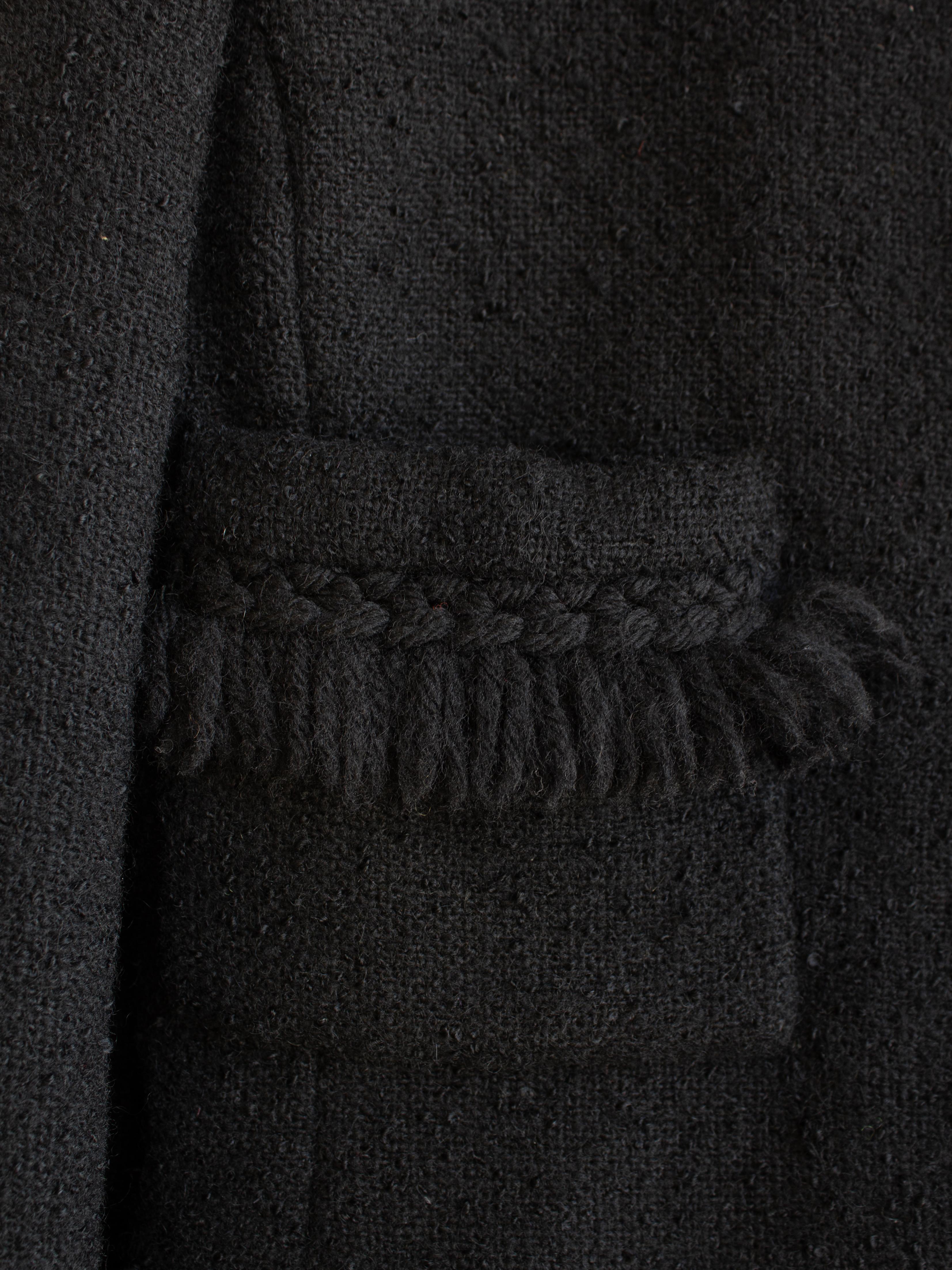 Veste Jackie à franges noire et dorée Lord & Taylor Parisiennes des années 1970 en vente 6