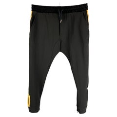 LORDS & FOOLS Size L Black & Gold Cotton / Polyamide Sweatpants