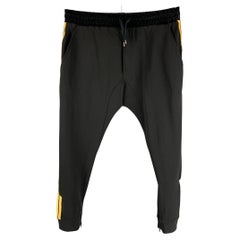 LORDS & FOOLS Size XXL Black & Gold Cotton / Polyamide Sweatpants