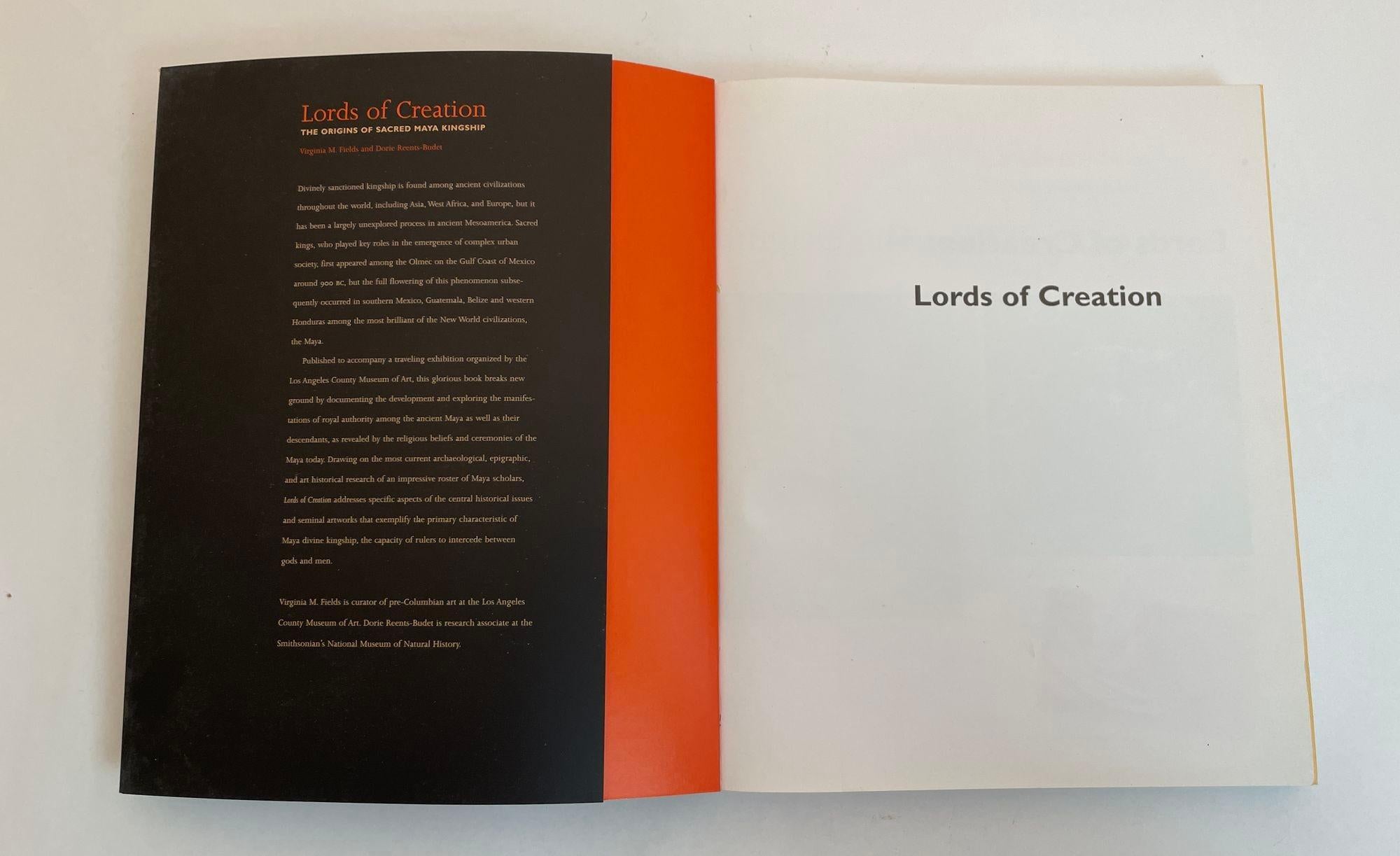 Mexicain Lords of Creation The Origins of Sacred Maya Kingship Livre de Dorie Reents-Budet en vente