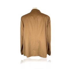 Loredana Del Monte Vintage Beige Wool Single Breasted Blazer 54 IT