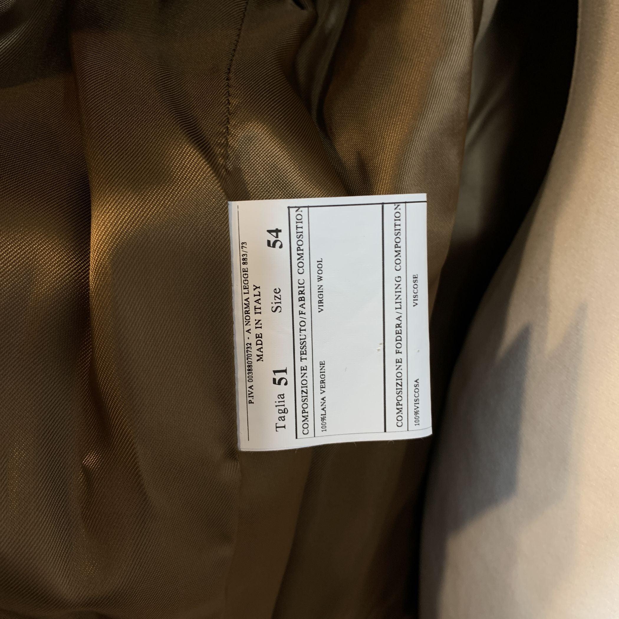 Loredana Del Monte Vintage Beige Wool Single Breasted Blazer 54 IT For Sale 2