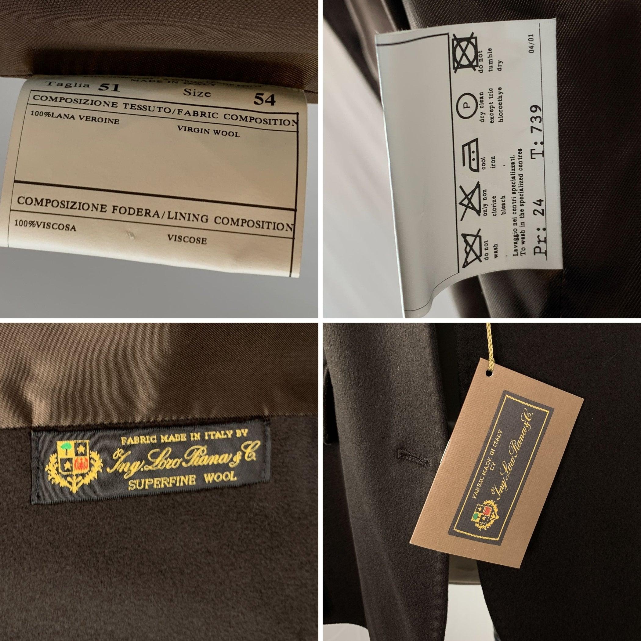 Women's or Men's Loredana Del Monte Vintage Brown Wool Single Breasted Blazer 54 IT For Sale