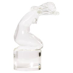 Loredano Rosin (1936-1992) Untiled (Female Figurative Nude) Signed Glass Modern Loredano Rosin (1936-1992) Untiled (Female Figurative Nude) Signed Glass Modern