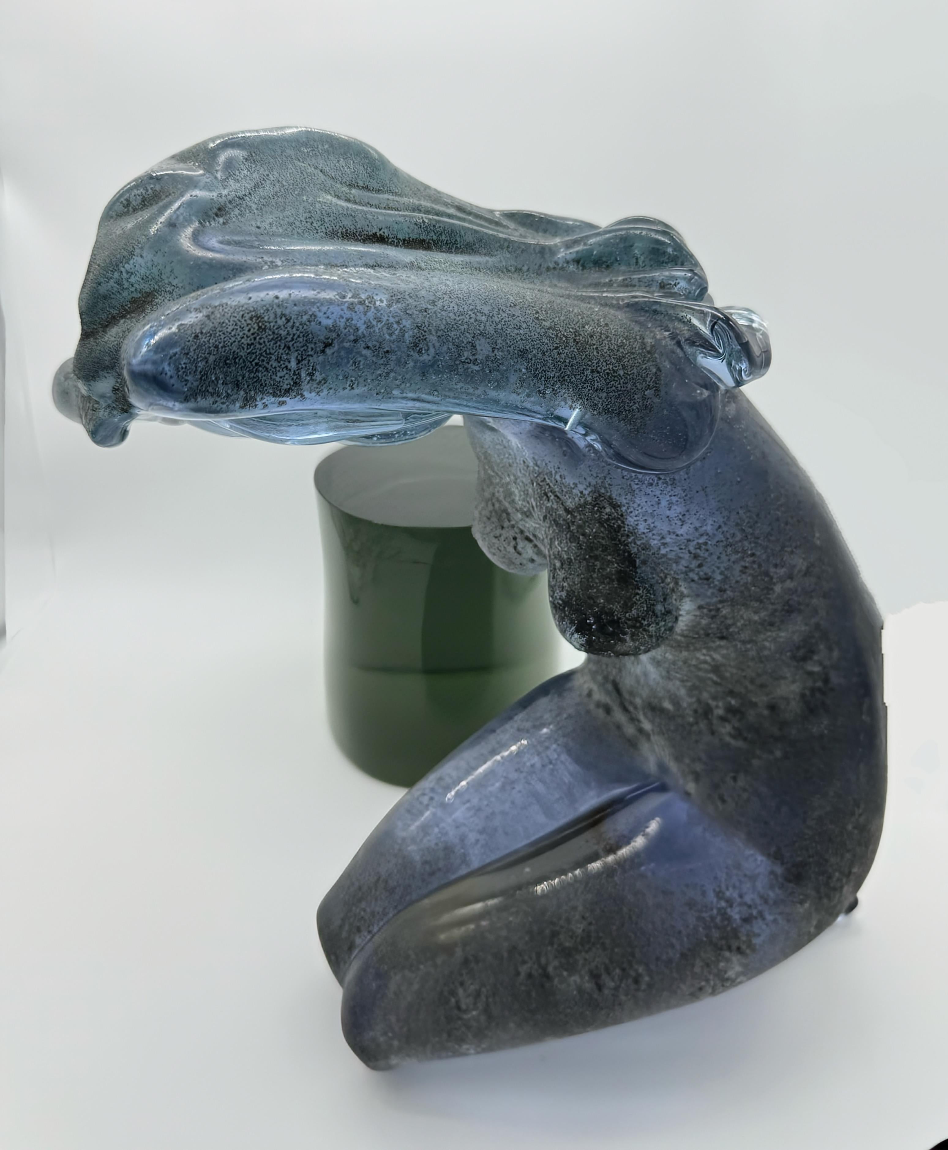 Loredano Rosin Acidato Alessandrite Glass Of A Female Figure, 1960s For Sale 4