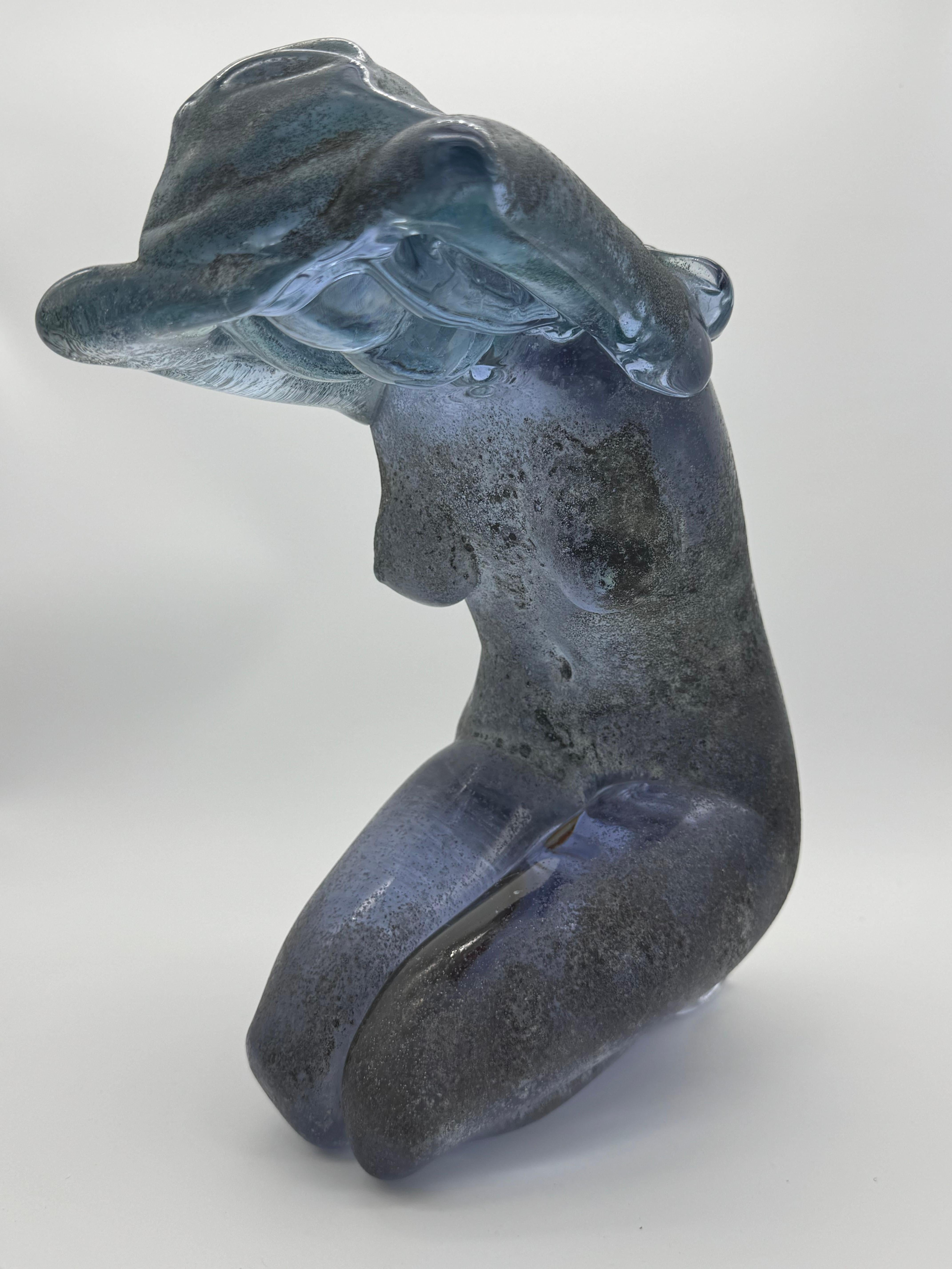Loredano Rosin Acidato Alessandrite Glass Of A Female Figure, 1960s For Sale 6