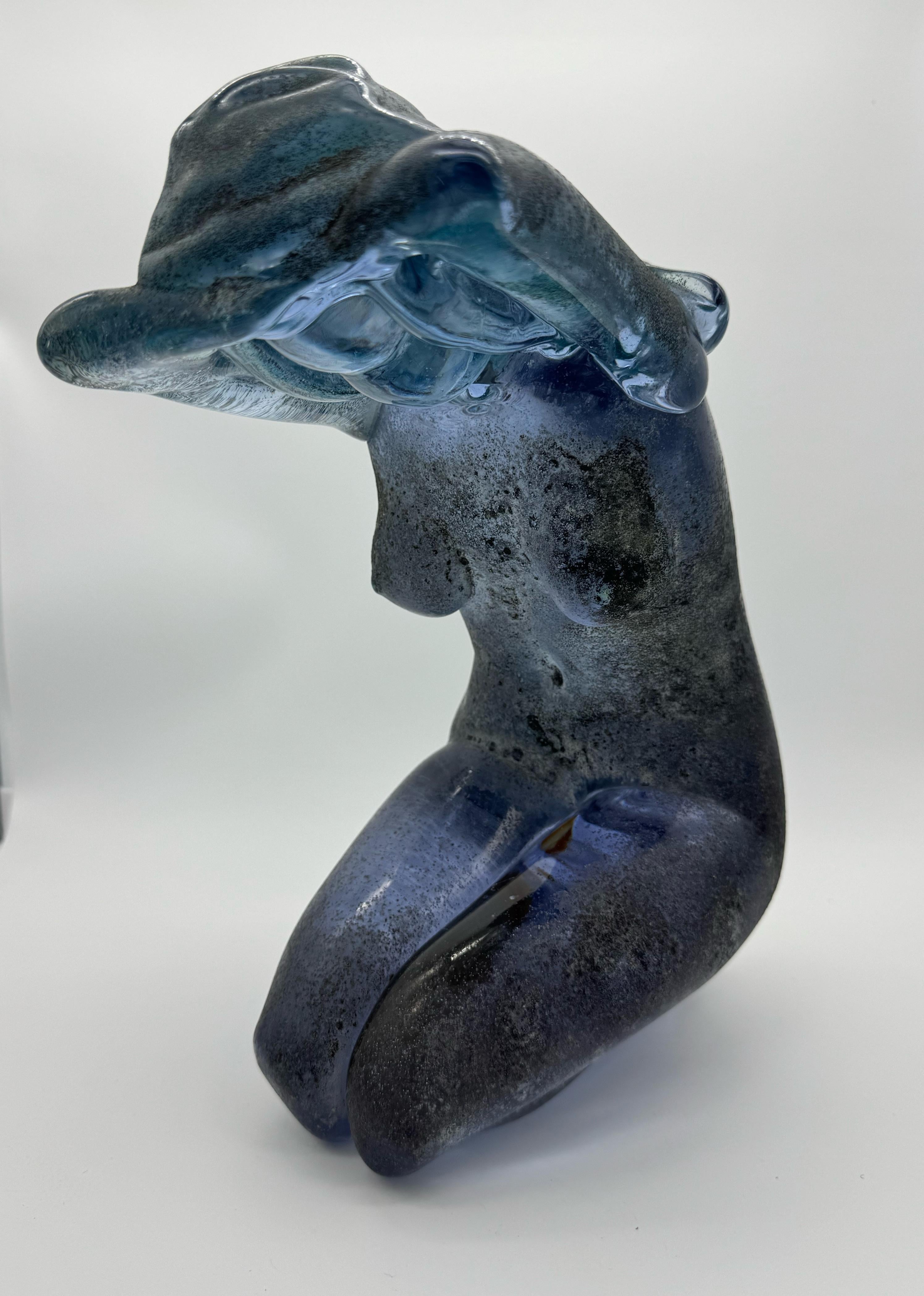 Loredano Rosin Acidato Alessandrite Glass Of A Female Figure, 1960s For Sale 5