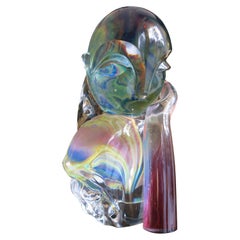 Loredano Rosin Glass Sculpture Woman, 1980s