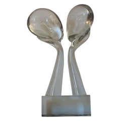 Vintage Glass Figurative Sculpture