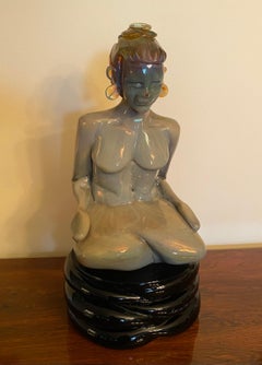 Bouddha rare en verre calcedonia Loredano Rosin
