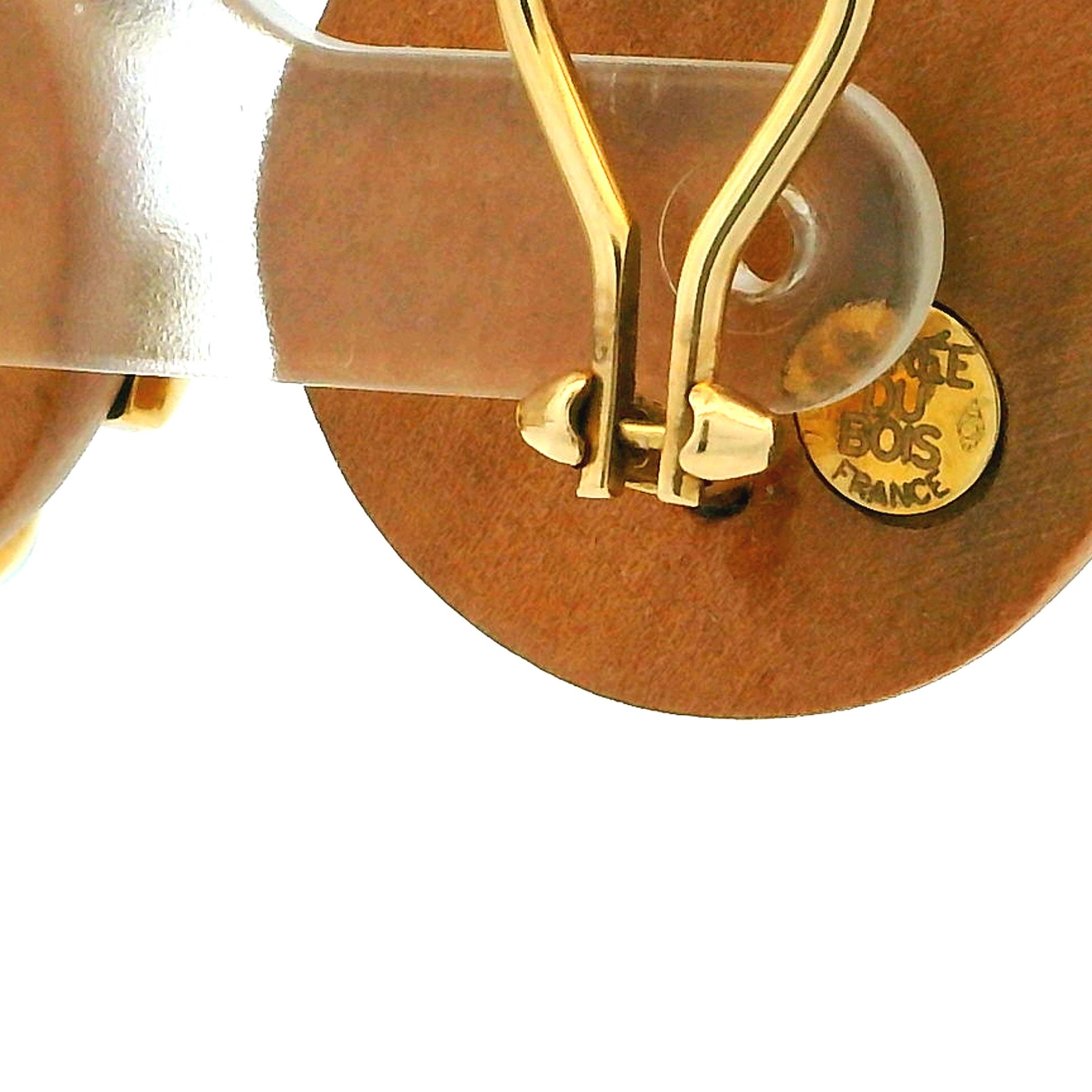 Donna Orecchini a cupola in oro 18 carati e turchese L'Orée du Boi, Francia, anni 1970-80 in vendita