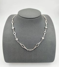 Loree Rodkin 18k White Gold Rose Cut Diamond Necklace