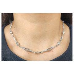 Loree Rodkin 18k White Gold Rose Cut Diamond Necklace