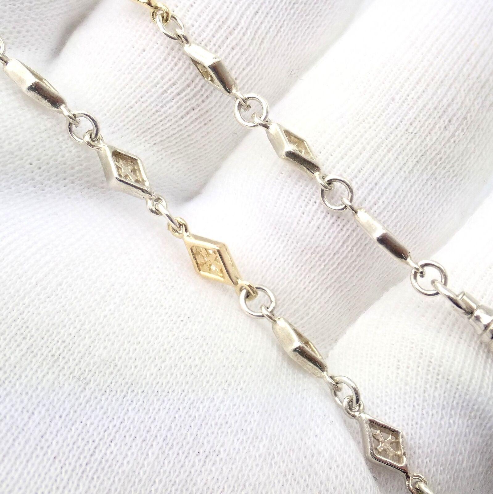 Loree Rodkin Cross Diamond Yellow Gold Silver Chain Pendant Necklace For Sale 2