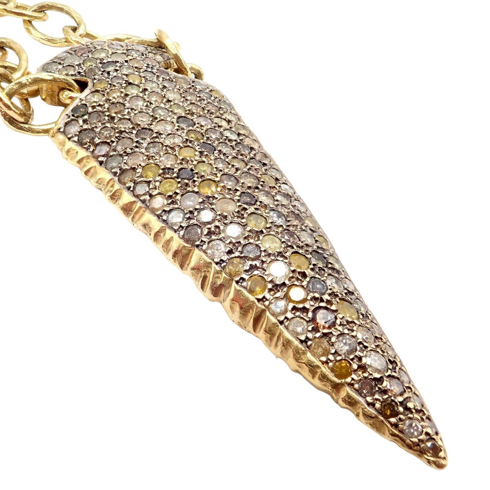 Loree Rodkin Diamond Arrowhead Gold Pendant Necklace Estate of Jackie Collins For Sale 7