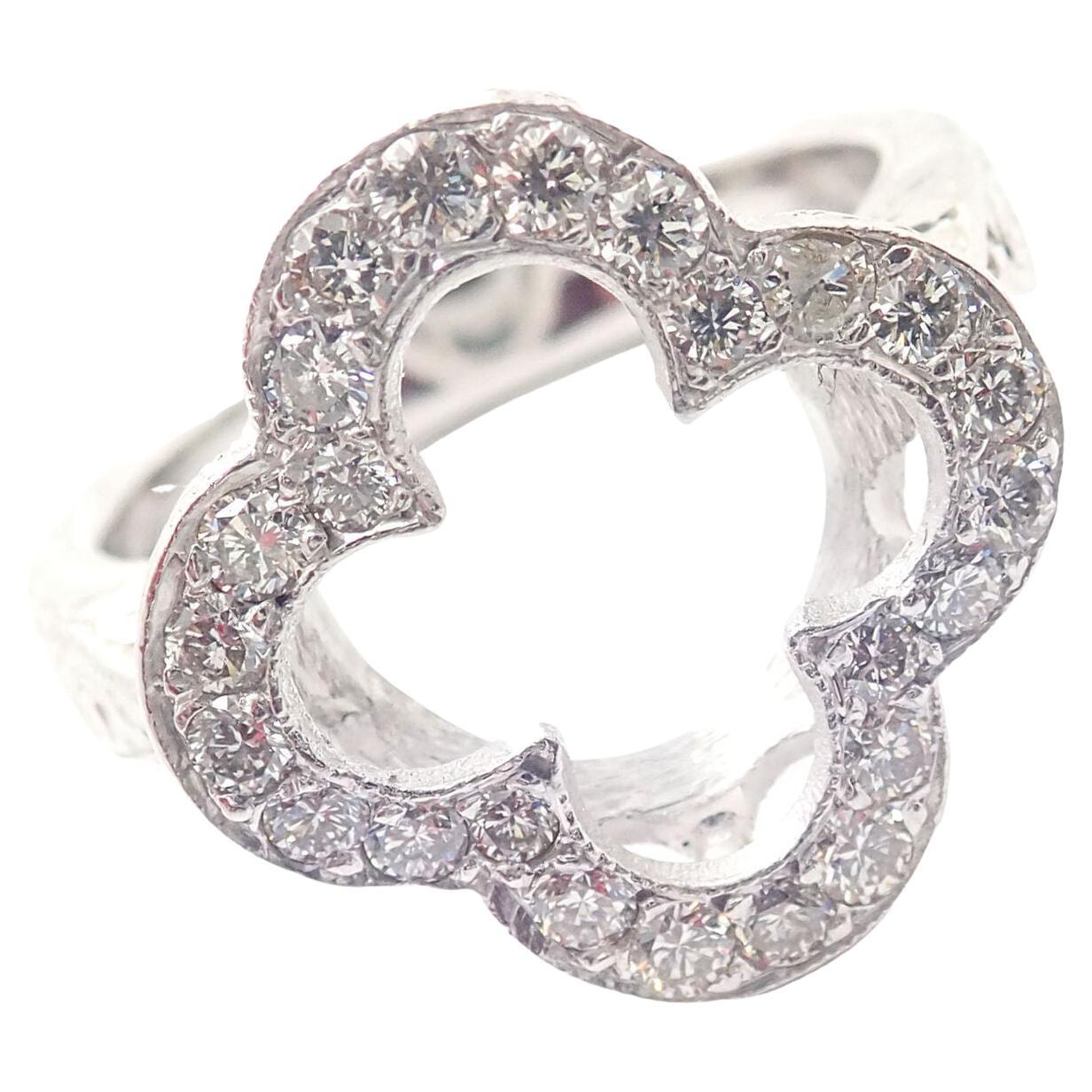 Loree Rodkin Diamond Clover White Gold Ring