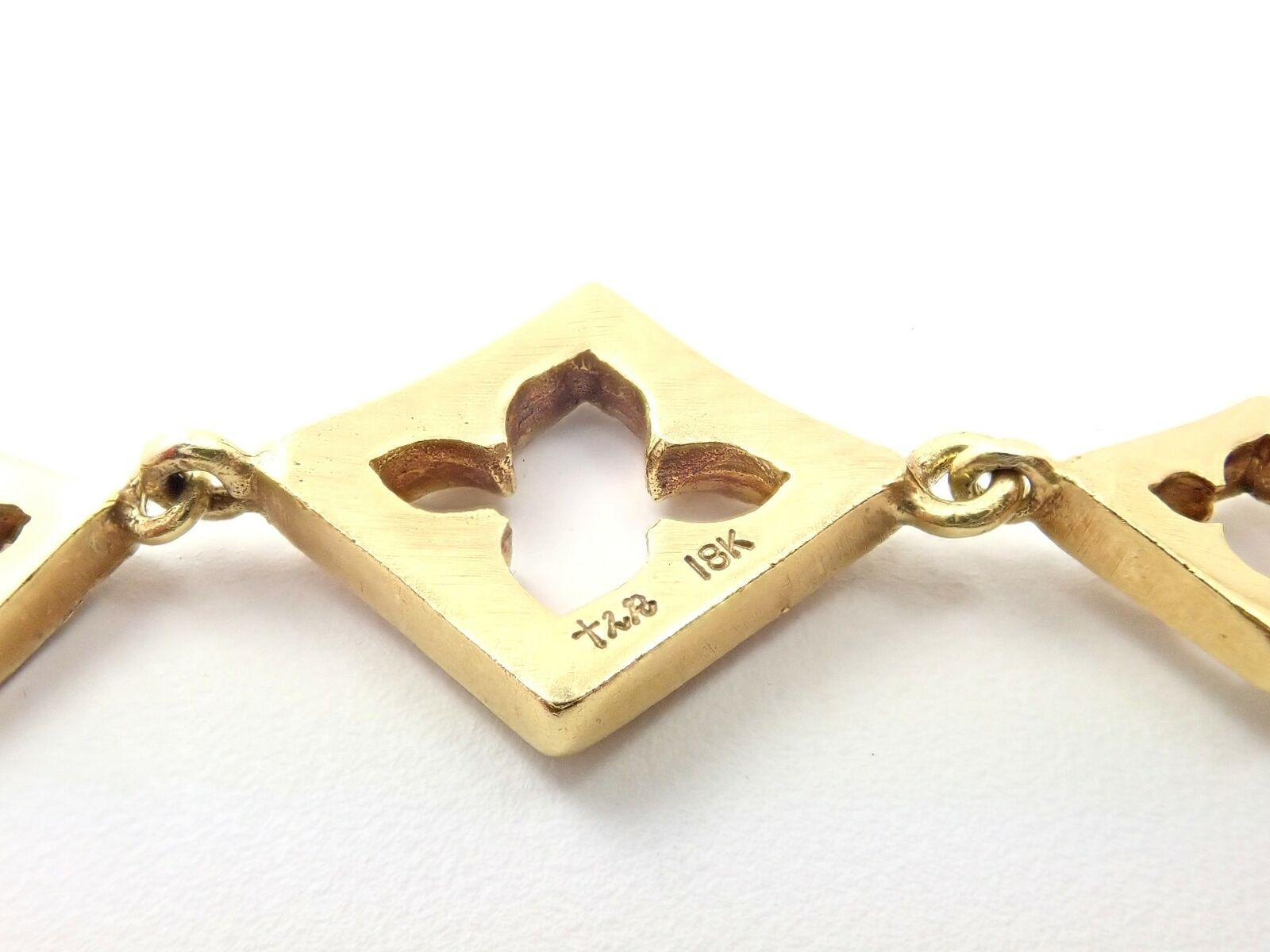 Brilliant Cut Loree Rodkin Diamond Yellow Gold Cross Bracelet