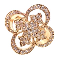 Loree Rodkin Diamond Yellow Gold Cross Ring