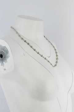 Loree Rodkin Fleur De Lis 18k White Gold Necklace